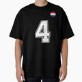 Netherlands Soccer Number 4 Vintage Sports Fan by - Adult & Kids T-Shirts, Sweatshirts & Hoodies apparel design preview 1