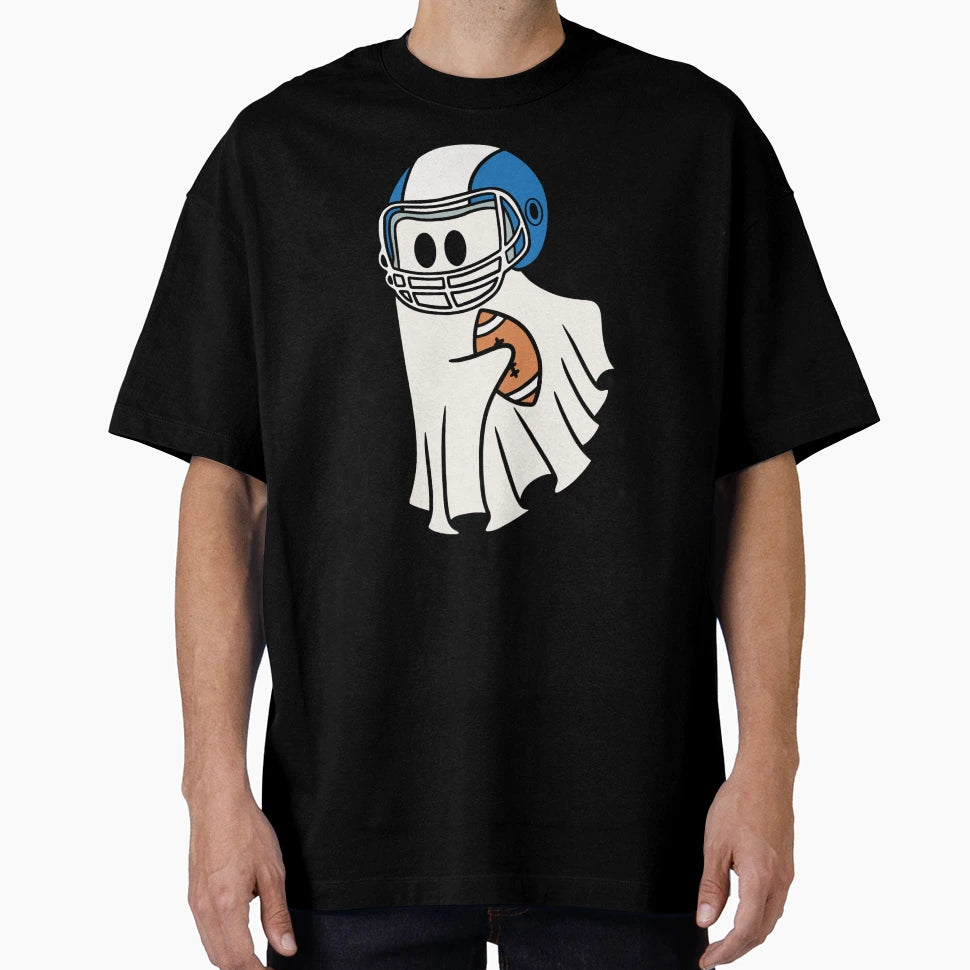 Halloween Ghost Play Football T-Shirt - Streetwear Style Unisex - T-Shirt, Sweatshirt, Hoodie