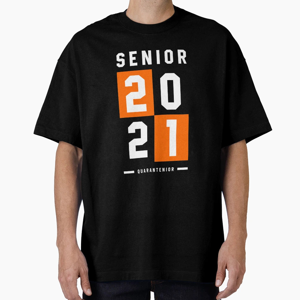 Senior 2021 Quarantenior Graduation T-Shirt - Casual Everyday Wear Unisex - T-Shirt, Sweatshirt, Hoodie