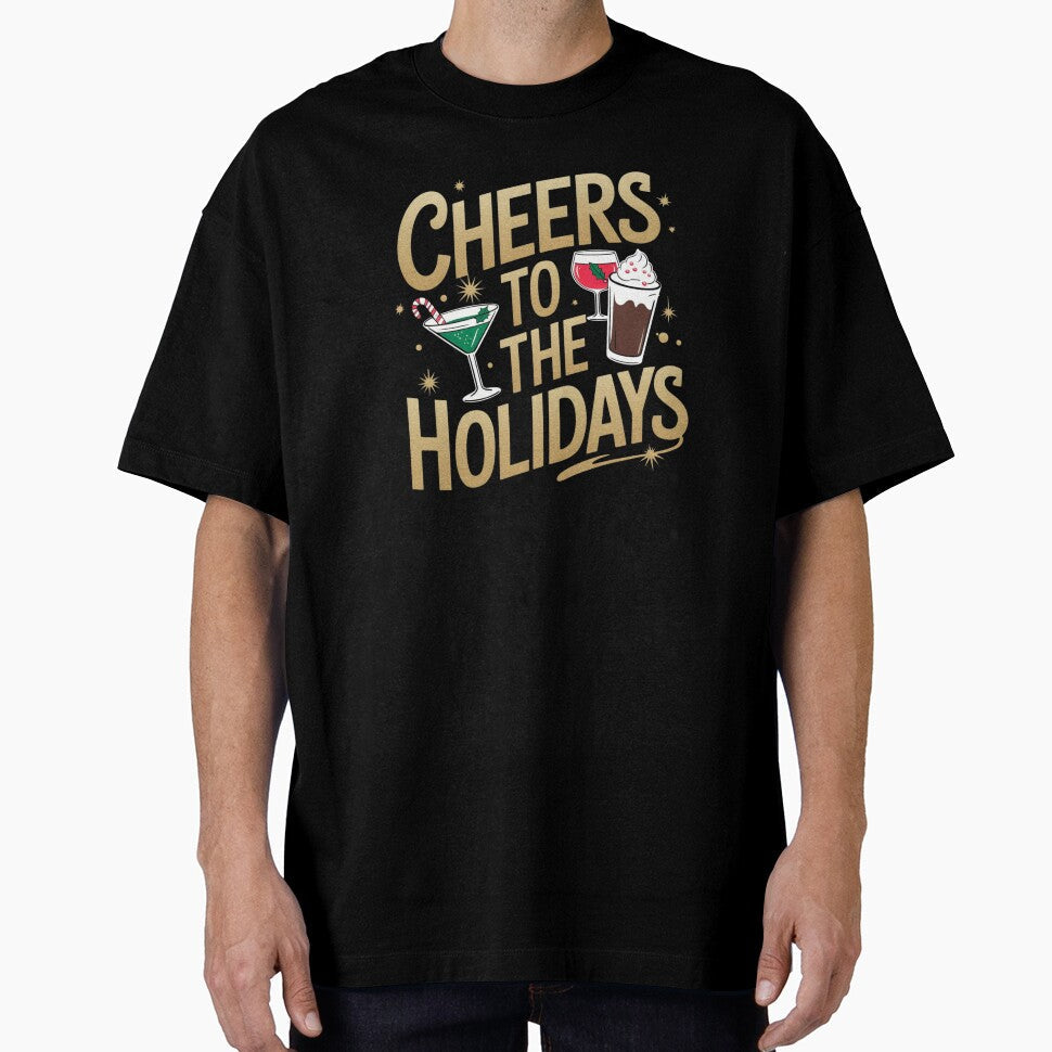 Cheers to the Holidays Festive Celebration by - Adult & Kids T-Shirts, Sweatshirts & Hoodies apparel design preview 1