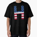 Letter H Capital Alphabet American T-Shirt - Custom Art Print for Adults - T-Shirt, Sweatshirt, Hoodie