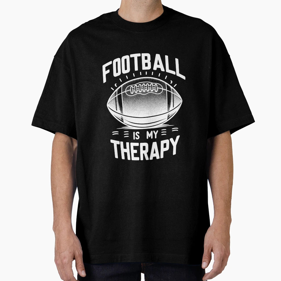 Football Is My Therapy T-Shirt - Minimalist Print for Adults - T-Shirt, Sweatshirt, Hoodie