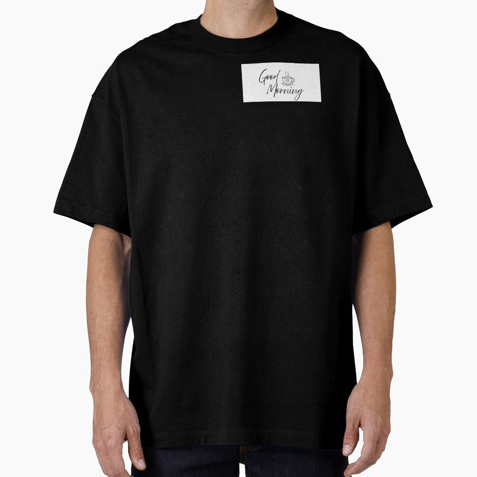 Good Morning Coffee Quote Minimal Handwritten - Adult & Kids T-Shirts, Sweatshirts & Hoodies apparel design preview 1