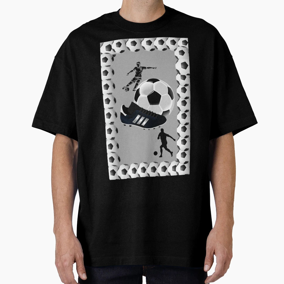 Soccer Ball And Player T-Shirt - Graphic Print Unisex - T-Shirt, Sweatshirt, Hoodie