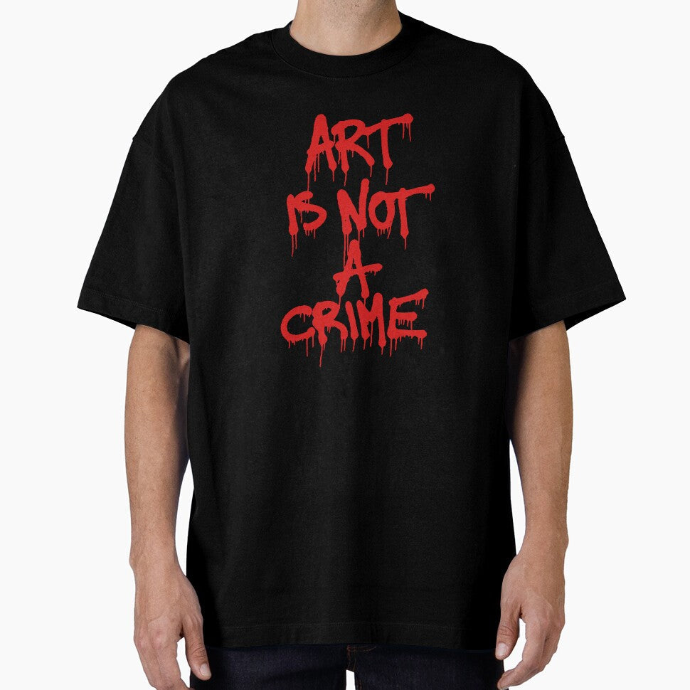Graffiti Protest Art Is Not A Crime Typography by - Adult & Kids T-Shirts, Sweatshirts & Hoodies apparel design preview 1