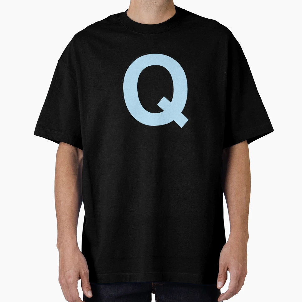 Blue Letter Q T-Shirt - Fun Novelty Design Unisex - T-Shirt, Sweatshirt, Hoodie