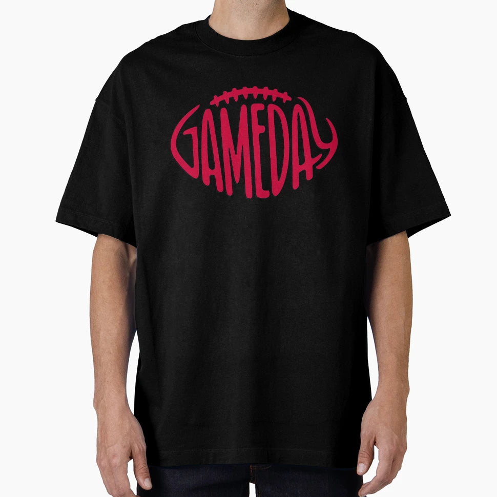 Gameday Crimson Red Football T-Shirt - Graphic Print for Adults - T-Shirt, Sweatshirt, Hoodie
