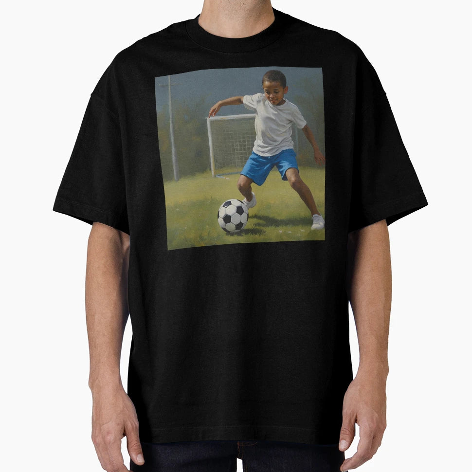 Playing Soccer T-Shirt - Custom Art Print Unisex - T-Shirt, Sweatshirt, Hoodie