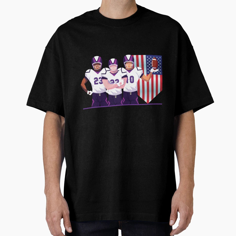 American Football T-Shirt - Custom Art Print Unisex - T-Shirt, Sweatshirt, Hoodie