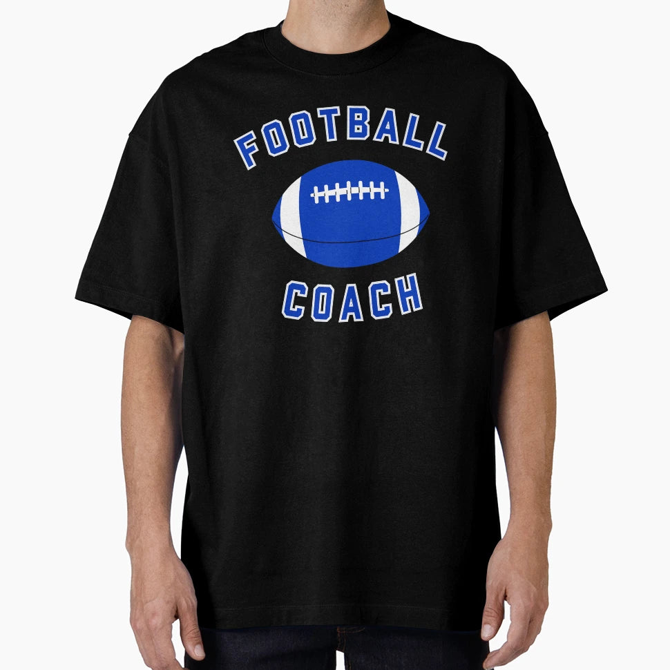 Football Coach Blue T-Shirt - Aesthetic Graphic Unisex - T-Shirt, Sweatshirt, Hoodie