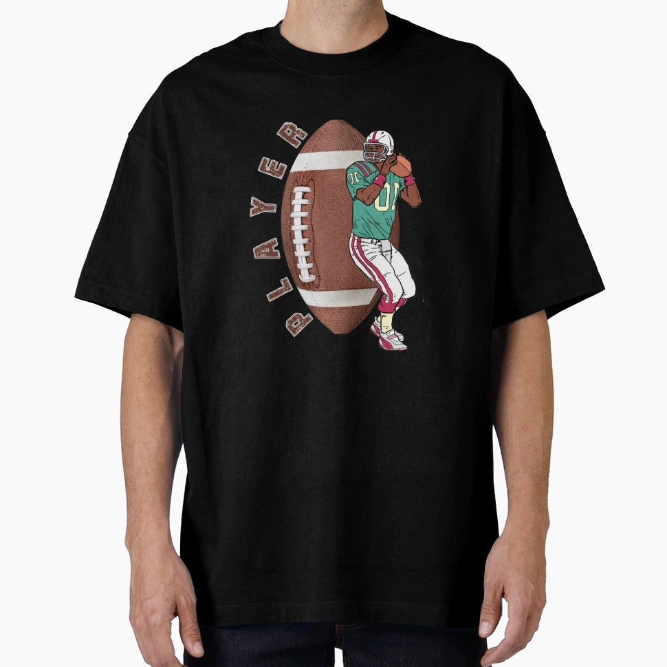 Football Player American Football T-Shirt - Unique Graphic Unisex - T-Shirt, Sweatshirt, Hoodie