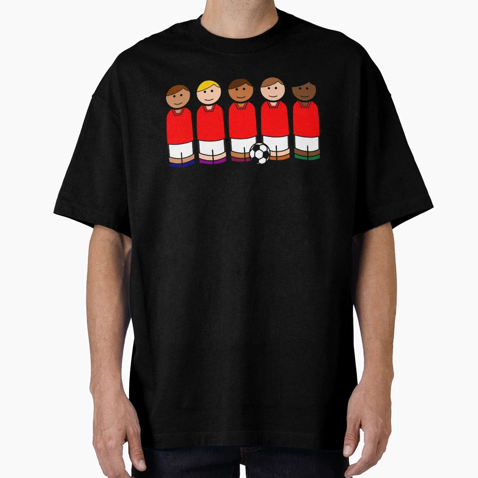 Soccer Football Wooden Peg Dolls T-Shirt - Graphic Print Men Women - T-Shirt, Sweatshirt, Hoodie