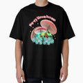Hop-py Shroom Dreams Cute Sleepy Frog Aesthetic - Adult & Kids T-Shirts, Sweatshirts & Hoodies apparel design preview 1