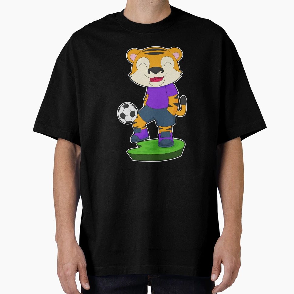 Tiger Soccer Player Soccer T-Shirt - Streetwear Style Unisex - T-Shirt, Sweatshirt, Hoodie