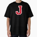 Red Varsity Letter J T-Shirt - Aesthetic Graphic Unisex - T-Shirt, Sweatshirt, Hoodie