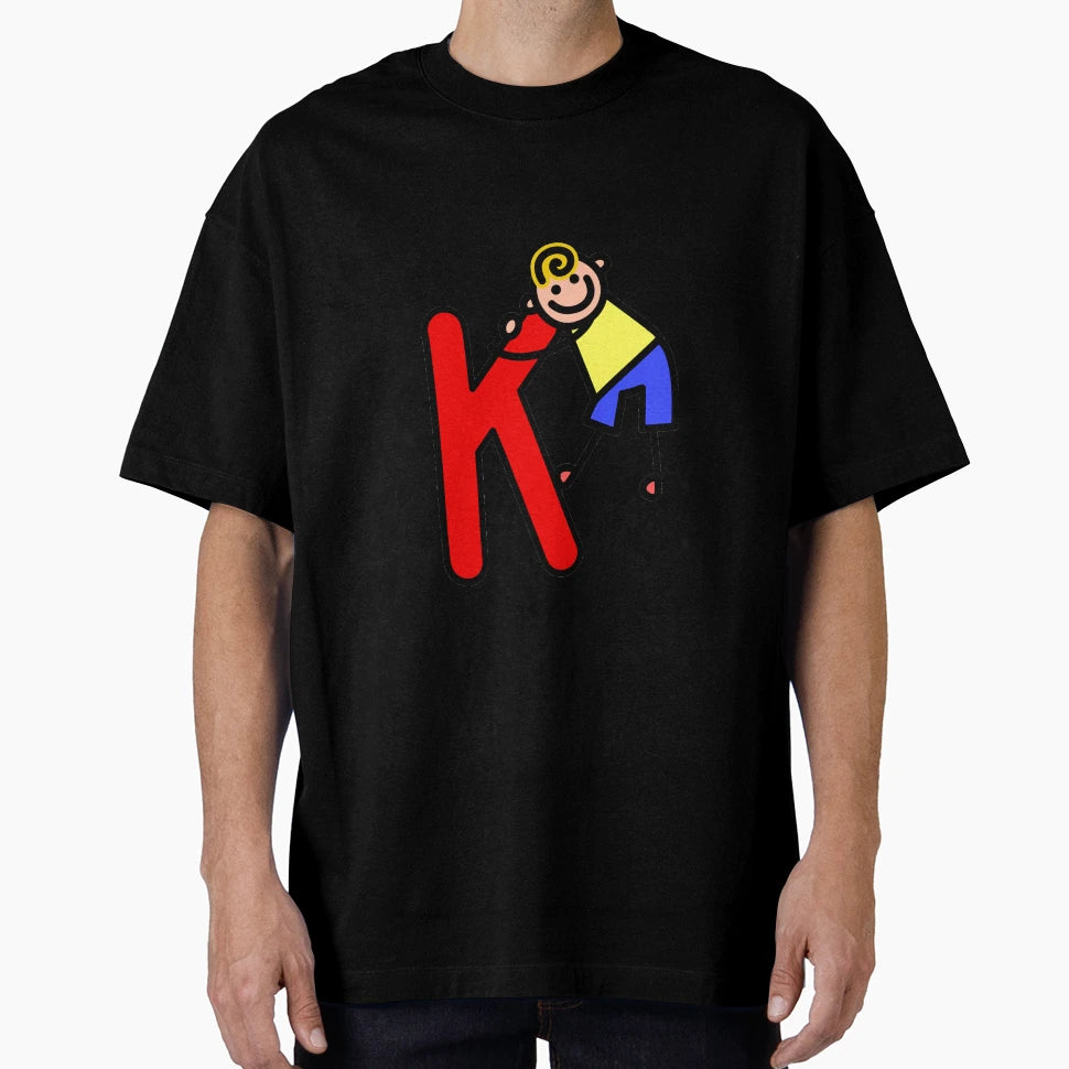 Letter K Alphabet Colorful Cartoon T-Shirt - Aesthetic Graphic Men Women - T-Shirt, Sweatshirt, Hoodie