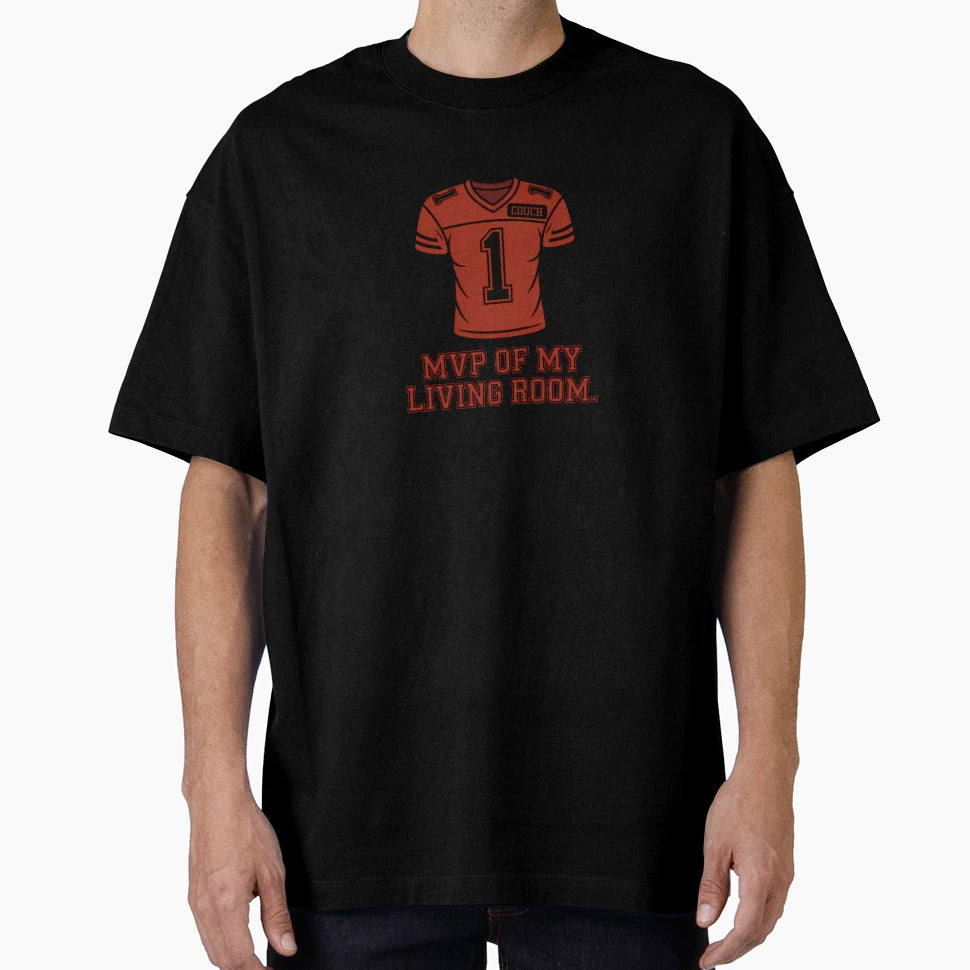 Living Room Mvp Football Jersey T-Shirt - Minimalist Print Men Women - T-Shirt, Sweatshirt, Hoodie
