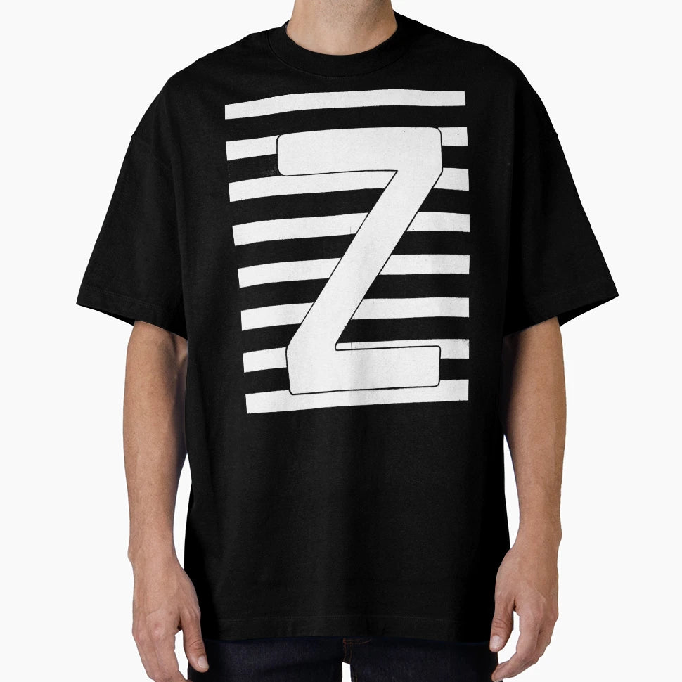 Z Letter Black And White Minimalist T-Shirt - Aesthetic Graphic for Adults - T-Shirt, Sweatshirt, Hoodie