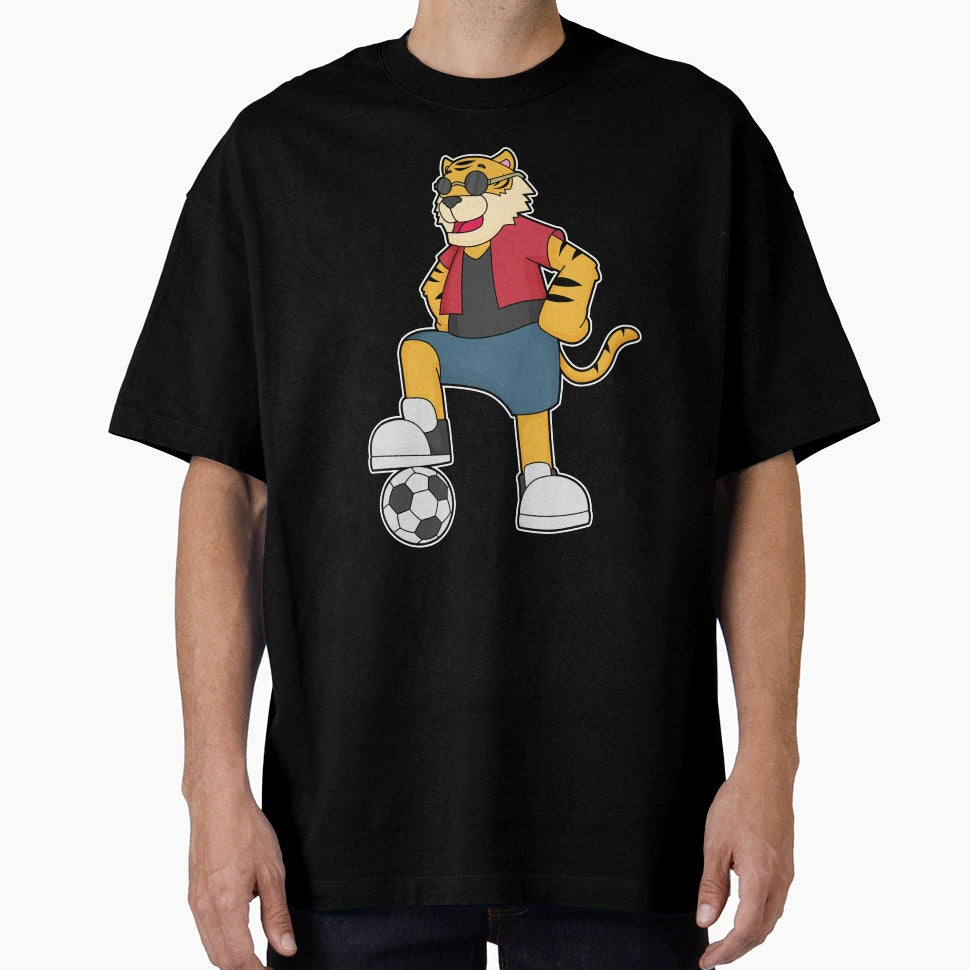 Tiger Soccer Player Soccer T-Shirt - Minimalist Print Men Women - T-Shirt, Sweatshirt, Hoodie