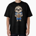 Sloth American Football Player Mascot T-Shirt - Streetwear Style Unisex - T-Shirt, Sweatshirt, Hoodie