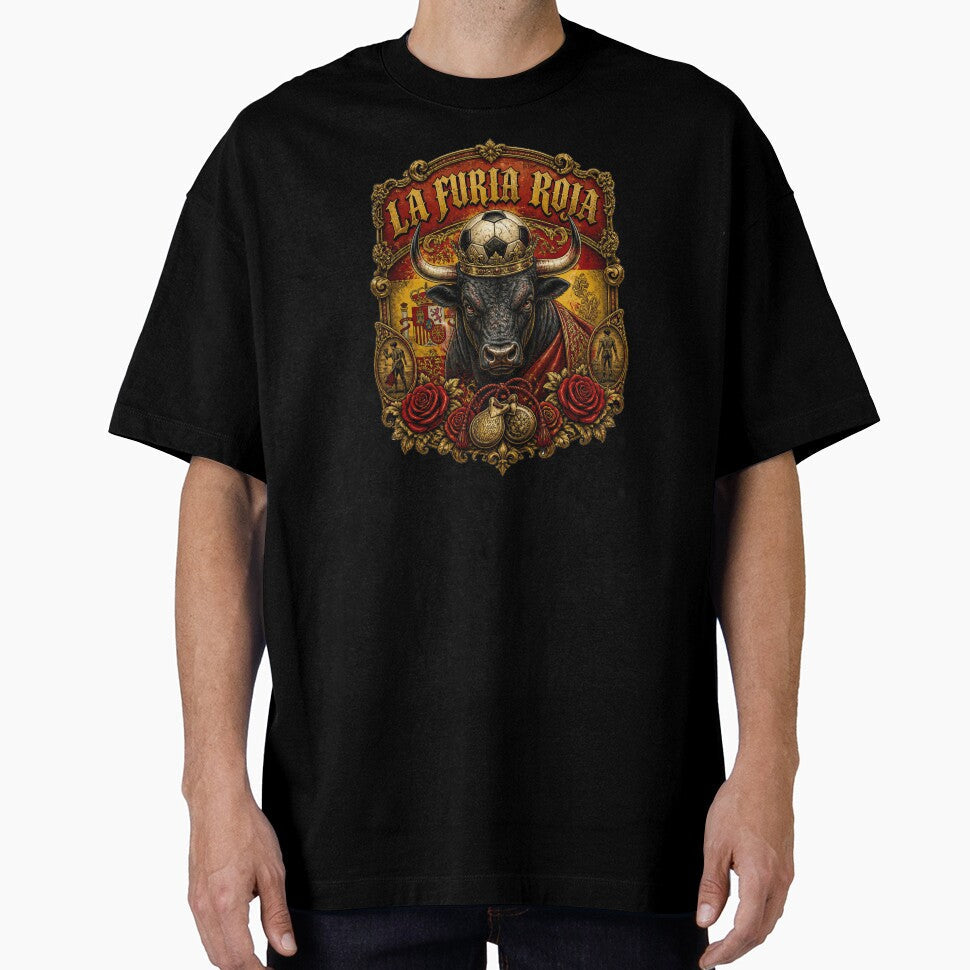 Spain Soccer Bull La Furia Roja Vintage Matador - Adult & Kids T-Shirts, Sweatshirts & Hoodies apparel design preview 1