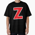 Z Initial Letter Z Red And White T-Shirt - Fun Novelty Design for Adults - T-Shirt, Sweatshirt, Hoodie