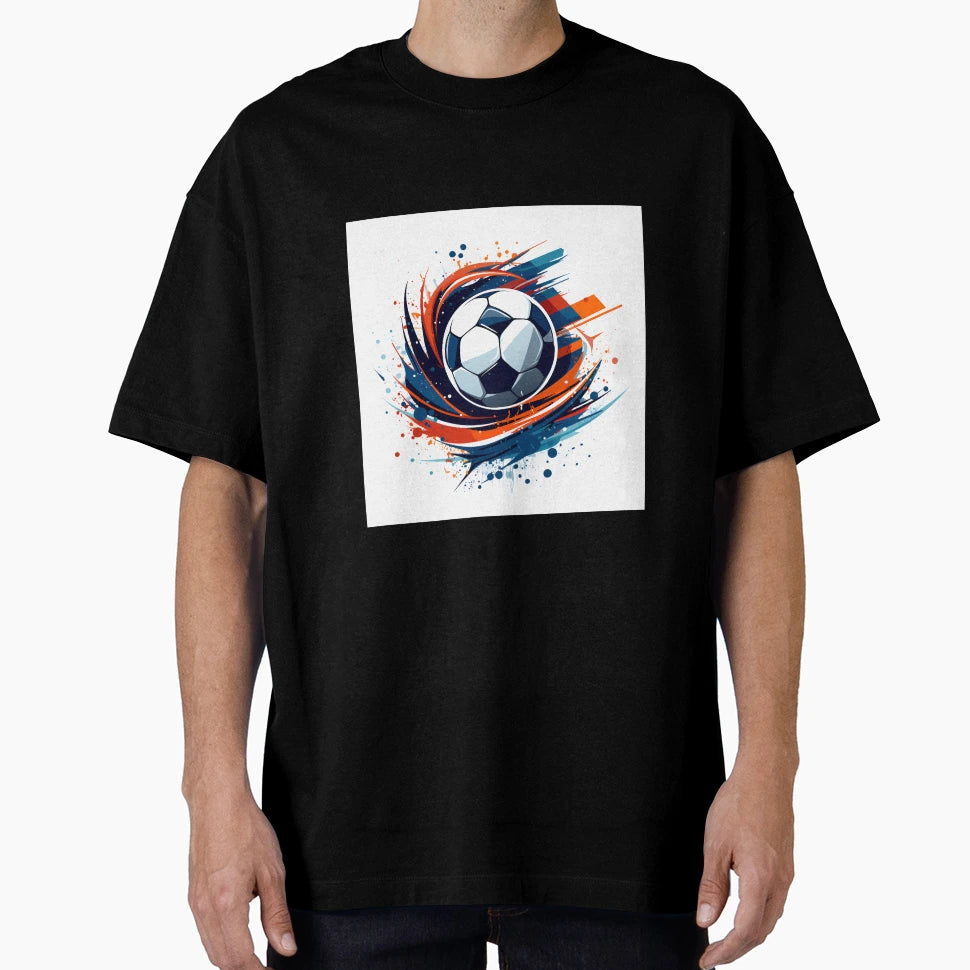 Cartoon Artistic Soccer Ball Painting T-Shirt - Graphic Print Men Women - T-Shirt, Sweatshirt, Hoodie