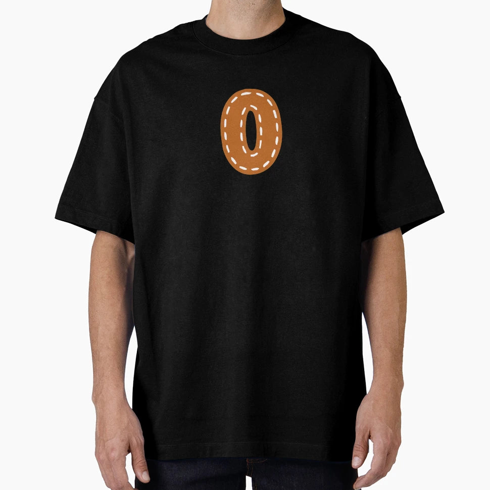 0 Number College Usa Leather Stitched T-Shirt - Novelty Apparel for Adults - T-Shirt, Sweatshirt, Hoodie