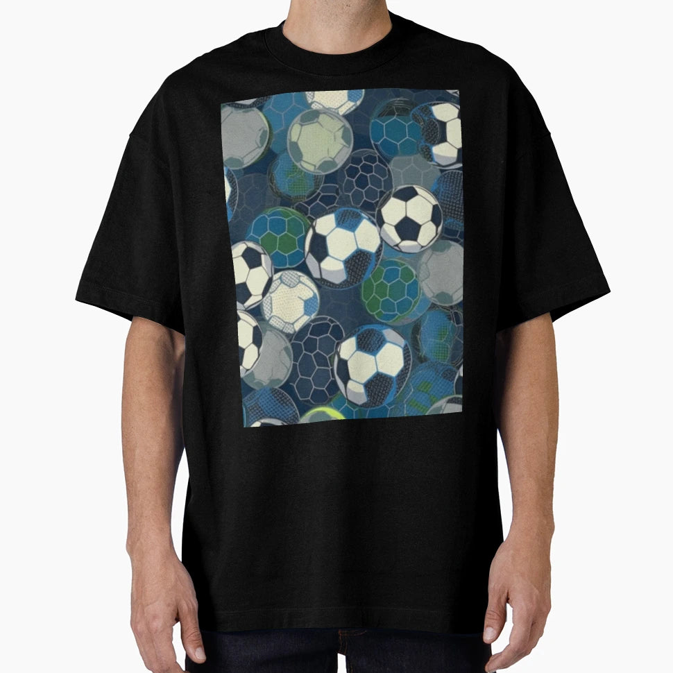 Seamless Soccer Pattern T-Shirt - Trendy Graphic Unisex - T-Shirt, Sweatshirt, Hoodie