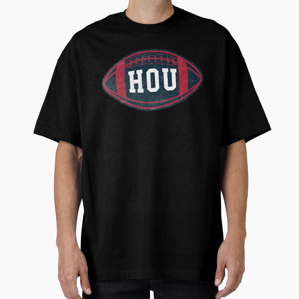 Houston Throwback Football T-Shirt - Custom Art Print Men Women - T-Shirt, Sweatshirt, Hoodie