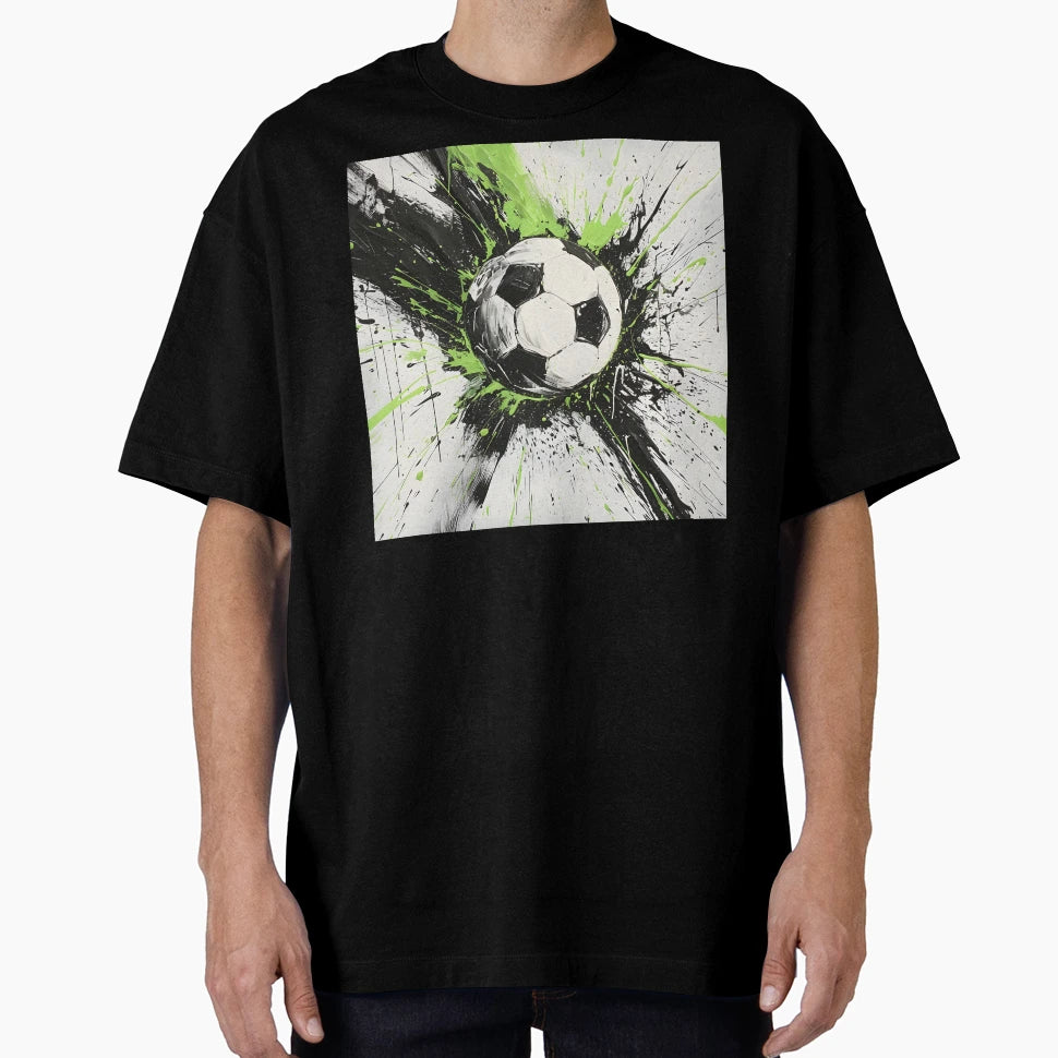 Soccer Ball Paint Explosion T-Shirt - Trendy Graphic Unisex - T-Shirt, Sweatshirt, Hoodie