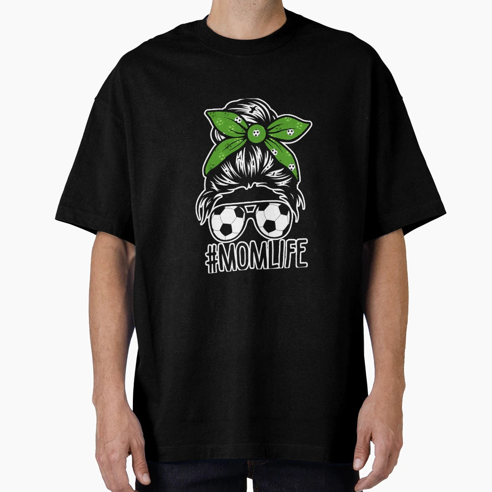 Mom Life Football Mothers Day Messy T-Shirt - Novelty Apparel for Adults - T-Shirt, Sweatshirt, Hoodie
