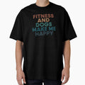 Fitness And Dogs Make Me Happy- Gift for Fans by - Adult & Kids T-Shirts, Sweatshirts & Hoodies apparel design preview 1