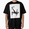Soccer Player Bicycle Kick Black And T-Shirt - Unique Graphic Men Women - T-Shirt, Sweatshirt, Hoodie
