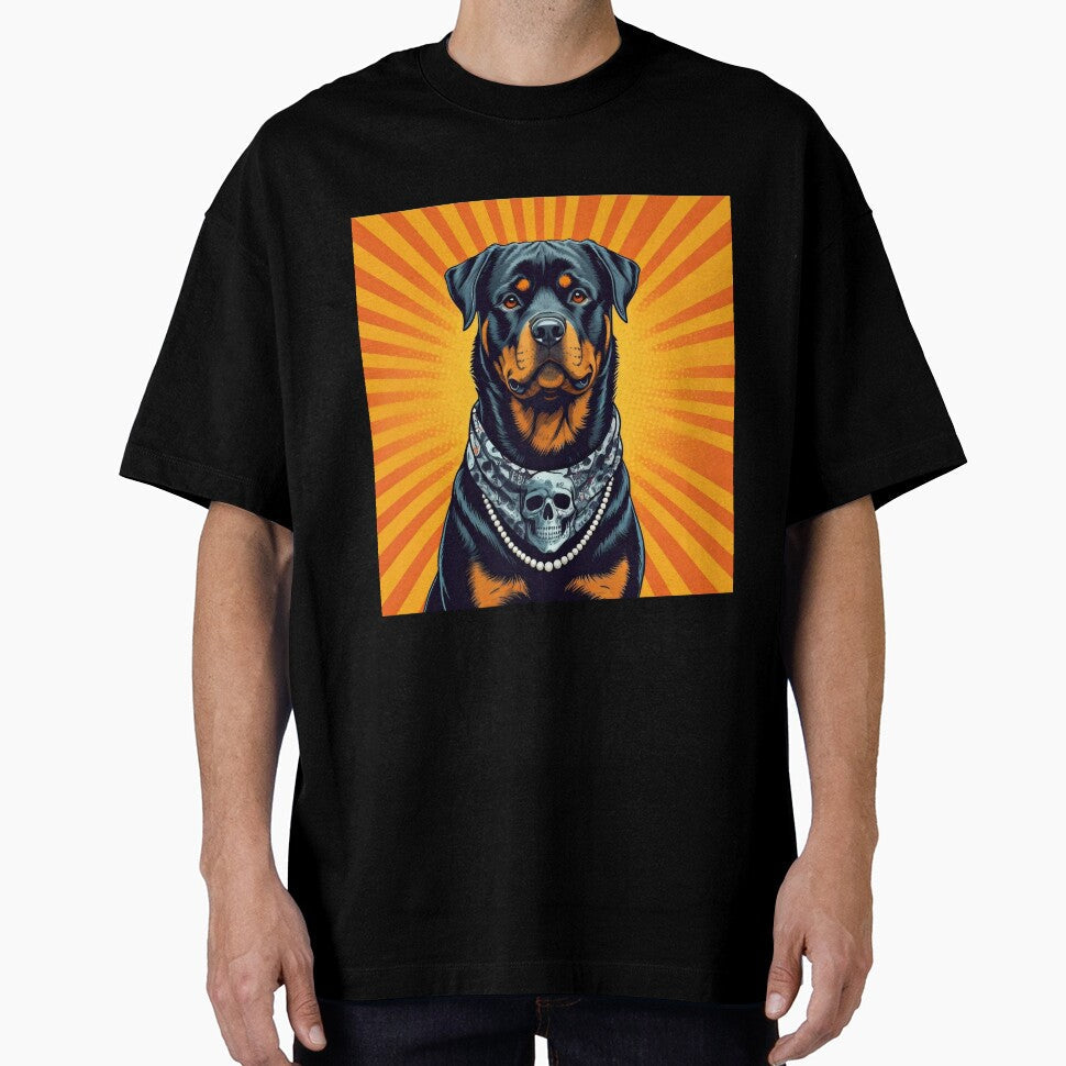 Pop Art Rottweiler by Nocturne Paws - Adult & Kids T-Shirts, Sweatshirts & Hoodies apparel design preview 1