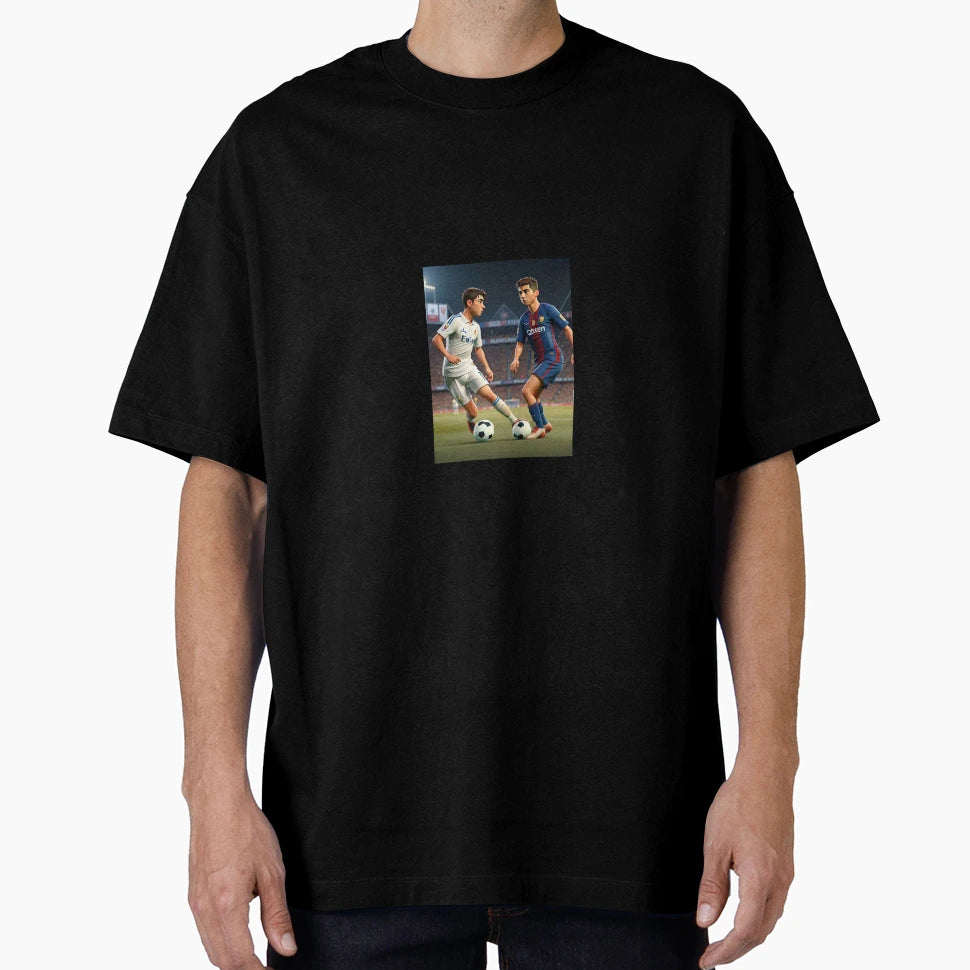 Clash Titans Ronaldo Vs Messi T-Shirt - Streetwear Style Men Women - T-Shirt, Sweatshirt, Hoodie