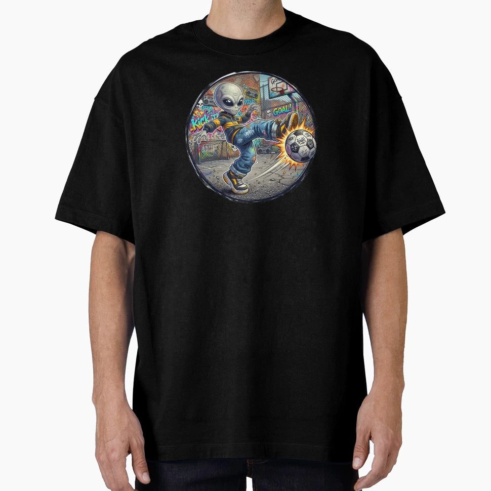 Street Soccer Alien Skill Soccer Star T-Shirt - Minimalist Print Unisex - T-Shirt, Sweatshirt, Hoodie