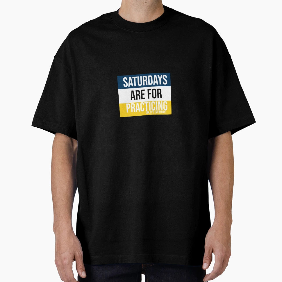 Tri Color Blue White Yellow Saturdays Are T-Shirt - Trendy Graphic Unisex - T-Shirt, Sweatshirt, Hoodie