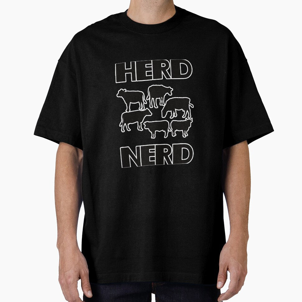 Herd Nerd Farmer Rancher Cow Lover by SkyCloudBlue - Adult & Kids T-Shirts, Sweatshirts & Hoodies apparel design preview 1