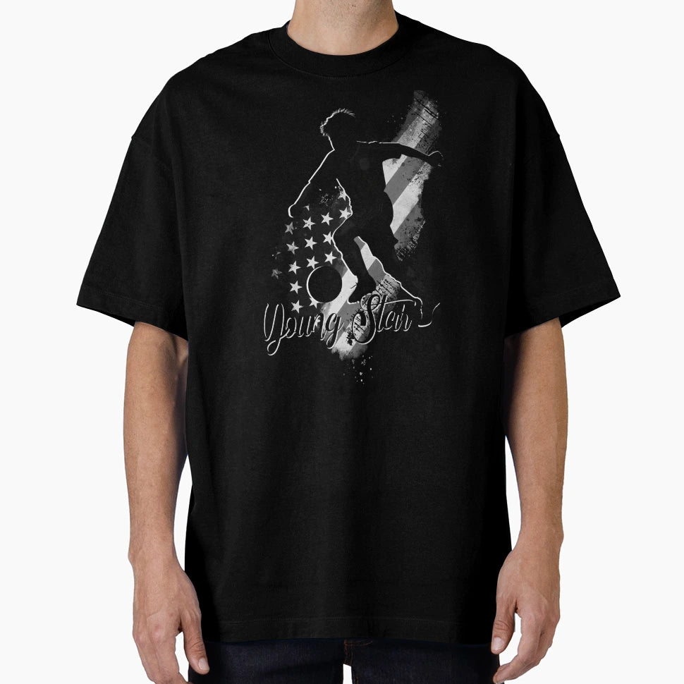 Young Star American Soccer T-Shirt - Fun Novelty Design Men Women - T-Shirt, Sweatshirt, Hoodie
