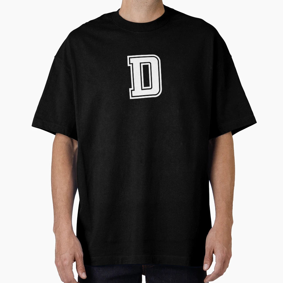Letter D Initial D Varsity White T-Shirt - Unique Graphic Men Women - T-Shirt, Sweatshirt, Hoodie