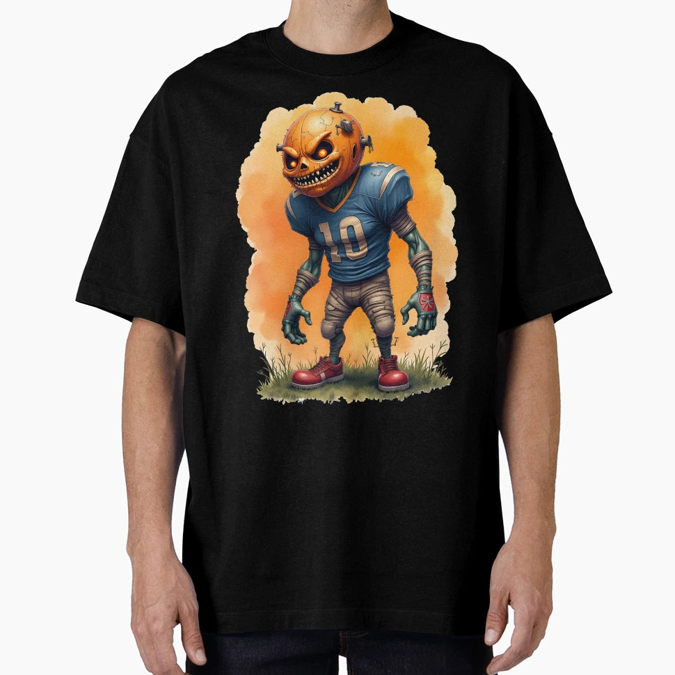 Halloweens Football Player Monster T-Shirt - Unique Graphic Unisex - T-Shirt, Sweatshirt, Hoodie