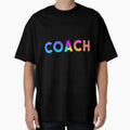 Coach Sports Logo Rainbow Motivation T-Shirt - Unique Graphic Unisex - T-Shirt, Sweatshirt, Hoodie