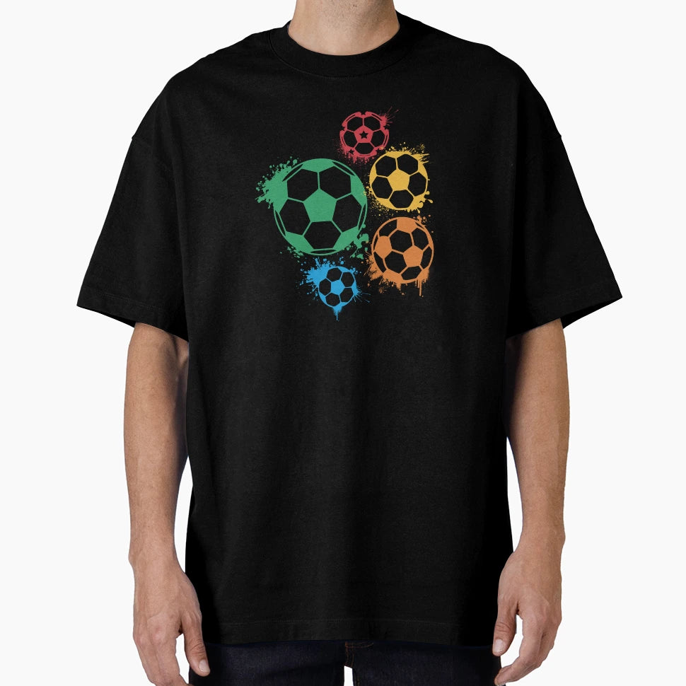 Colorful Soccer Balls T-Shirt - Novelty Apparel Men Women - T-Shirt, Sweatshirt, Hoodie