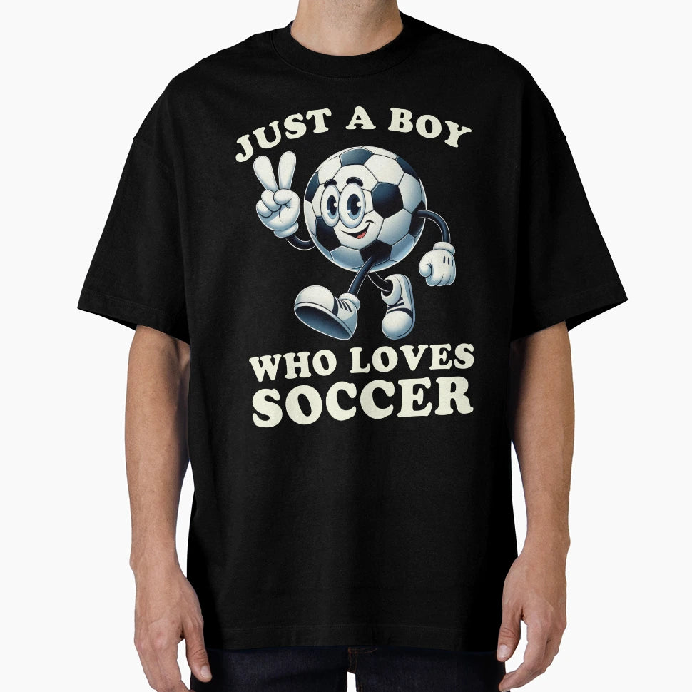 Just Who Loves Soccer Soccer Player T-Shirt - Minimalist Print for Adults - T-Shirt, Sweatshirt, Hoodie