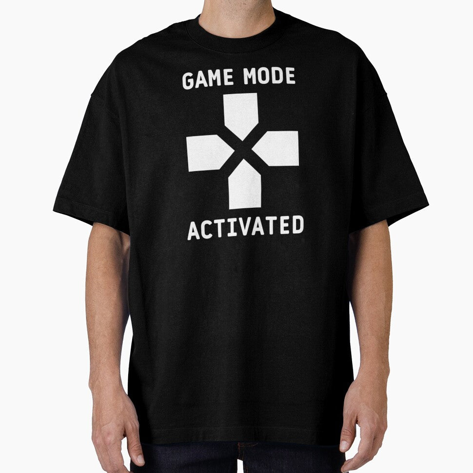 Game mode activated text based design and icon gifts - Adult & Kids T-Shirts, Sweatshirts & Hoodies apparel design preview 1