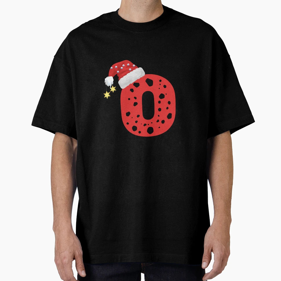 Letter O Santa Hat Monogram T-Shirt - Streetwear Style for Adults - T-Shirt, Sweatshirt, Hoodie
