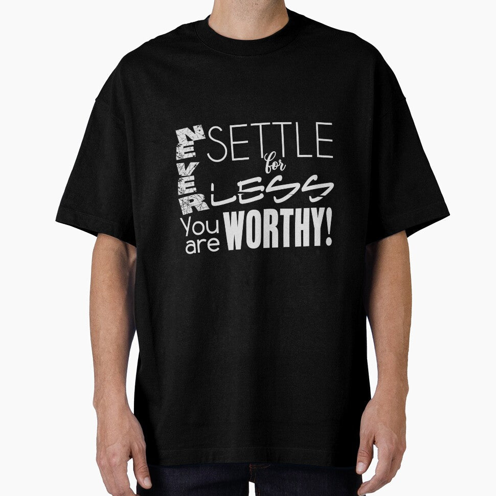 Never settle for less by markyartshop - Adult & Kids T-Shirts, Sweatshirts & Hoodies apparel design preview 1