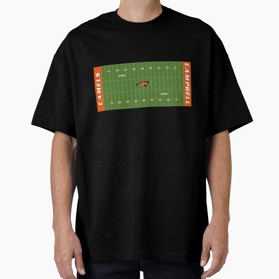 Campbell University Football Field T-Shirt - Trendy Graphic Men Women - T-Shirt, Sweatshirt, Hoodie