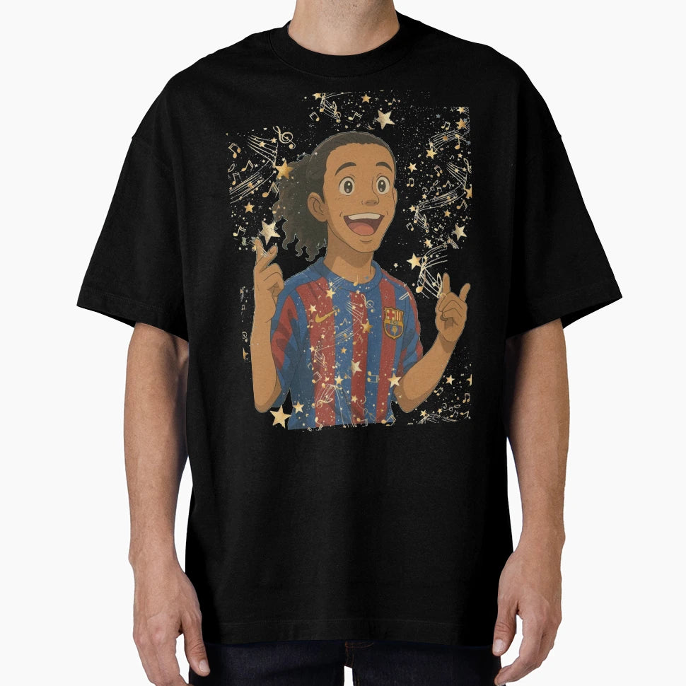 Football Playmaker Ronaldinho T-Shirt - Aesthetic Graphic Unisex - T-Shirt, Sweatshirt, Hoodie